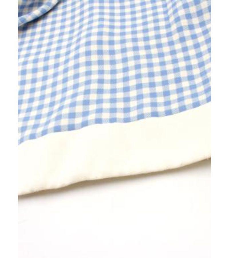 Prada Blue & White Checkered Dress For Sale 3