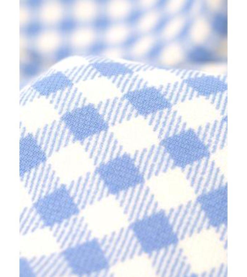 Prada Blue & White Checkered Dress For Sale 4
