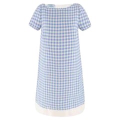 Prada Blue & White Checkered Dress
