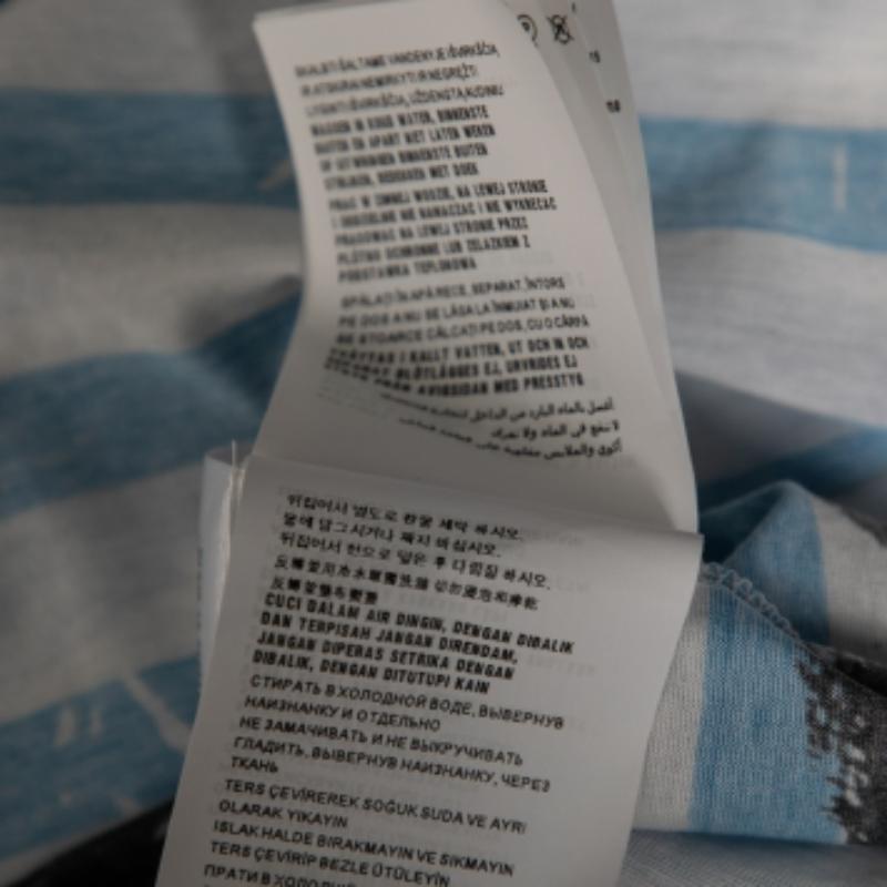 Prada Blue & White Striped Cotton Printed Short Sleeve Dress M For Sale 6