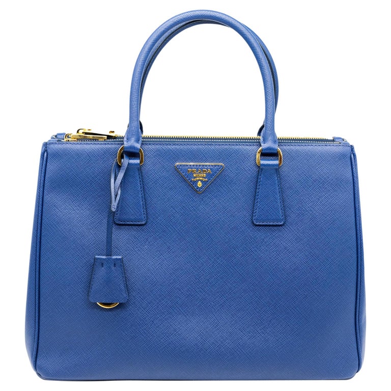 Prada Bluette Galleria Saffiano Leather Large Top Handle Shoulder Bag, 2020.  For Sale at 1stDibs
