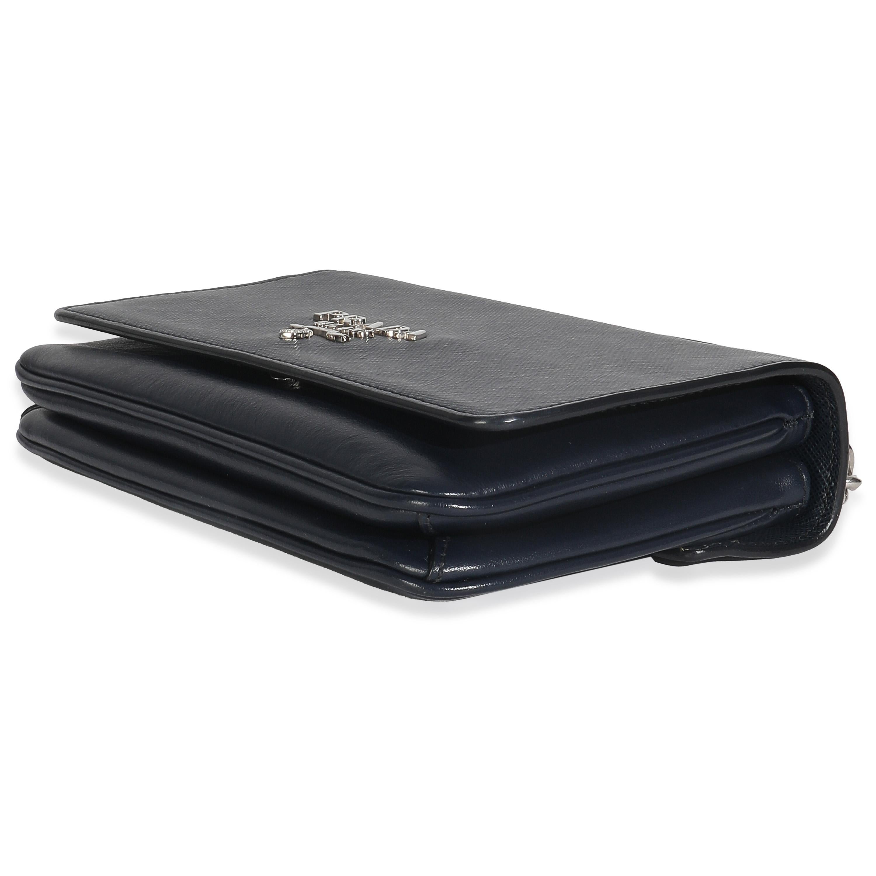 Prada Bluette Saffiano Chain Shoulder Bag en vente 1