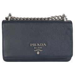 Prada Bluette Saffiano Chain Shoulder Bag