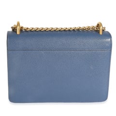 Prada Bluette Saffiano Lux Mini Chain Bag