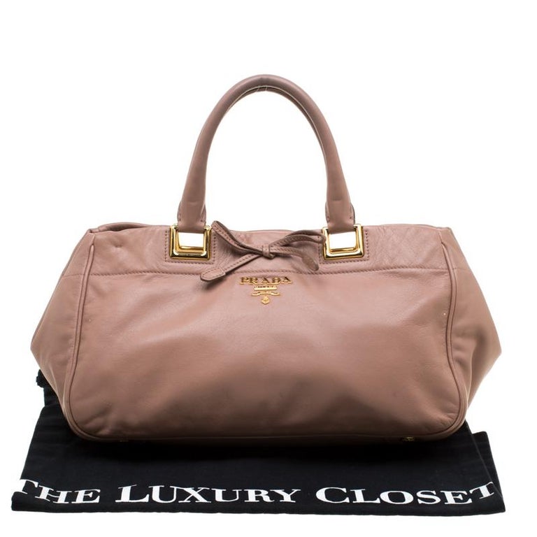 Prada Blush Pink Leather Per Top Handle Bag