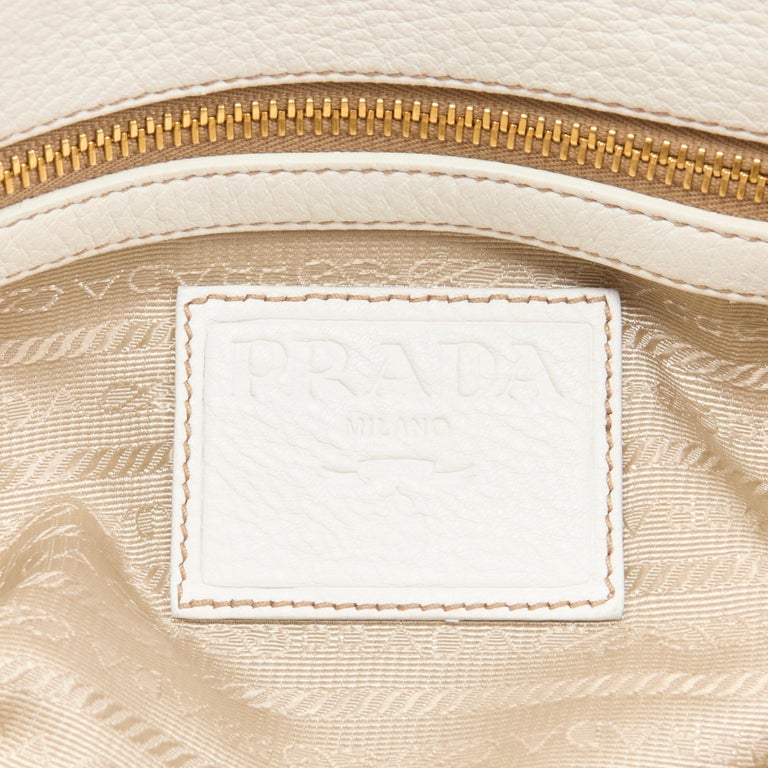 PRADA BN1181 Antik Cervo white deerskin leather sport strap messenger