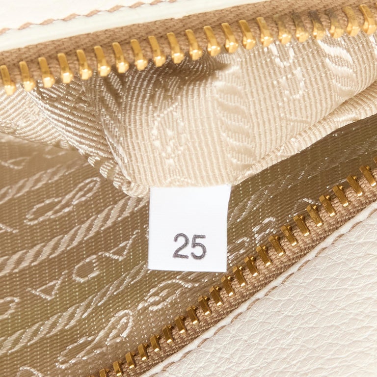 PRADA BN1181 Antik Cervo white deerskin leather sport strap messenger