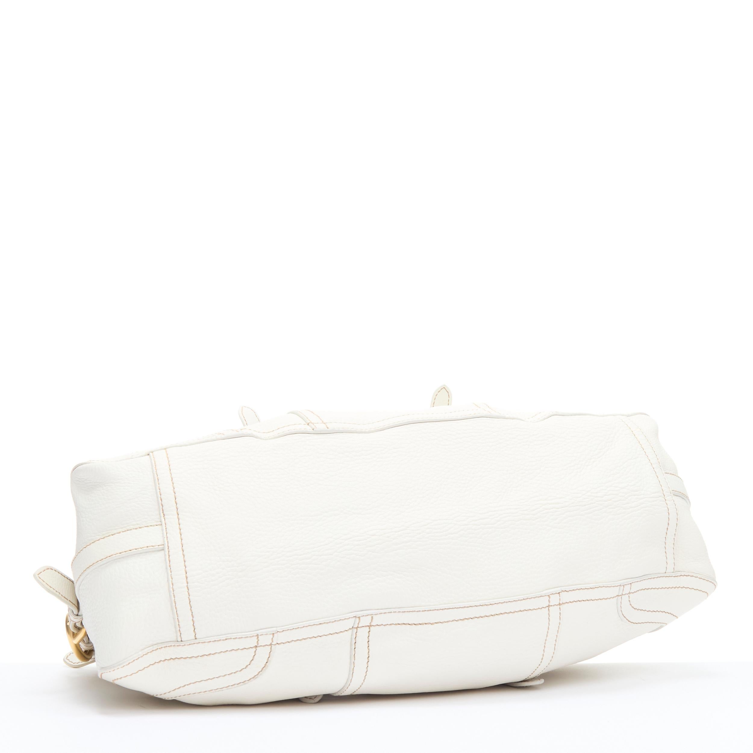 Women's PRADA BN1181 Antik Cervo white deerskin leather sport strap messenger bag