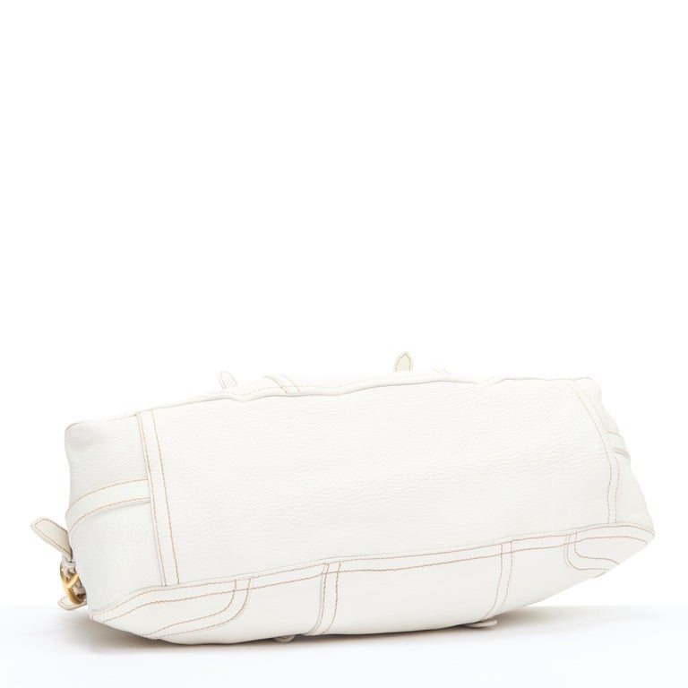 PRADA BN1181 Antik Cervo white deerskin leather sport strap messenger