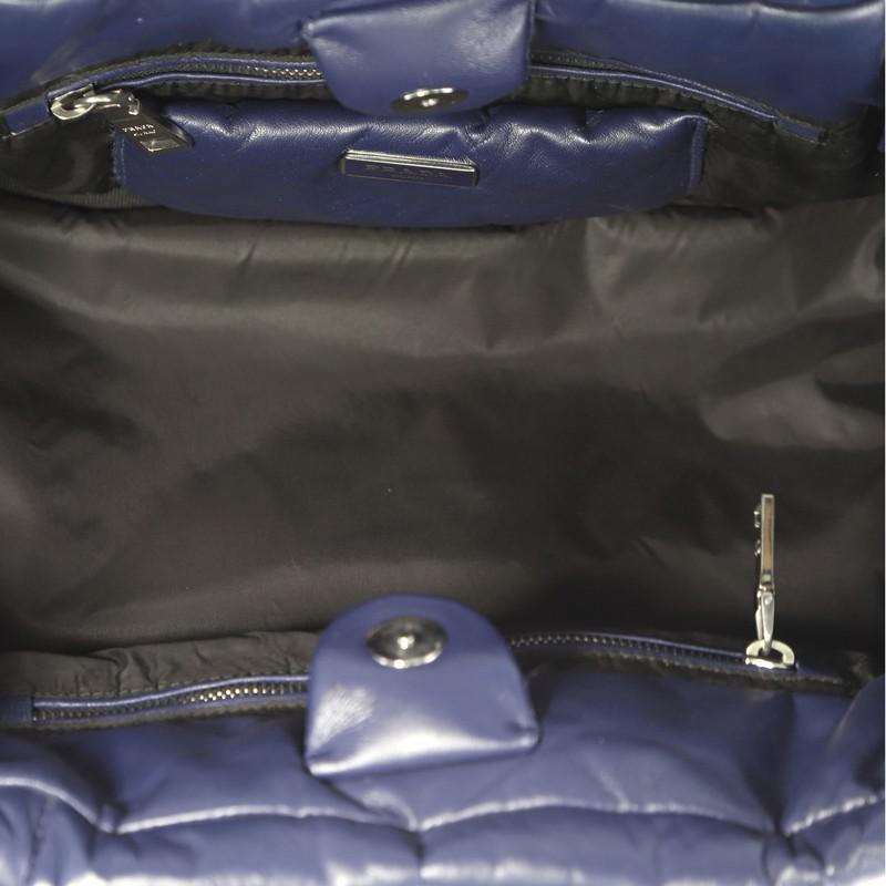 Prada Bomber Convertible Tote Nappa Leather Medium In Good Condition In NY, NY