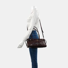 Prada Bonnie Medium Soft Lux Brown Shiny Calfskin Leather Shoulder Bag