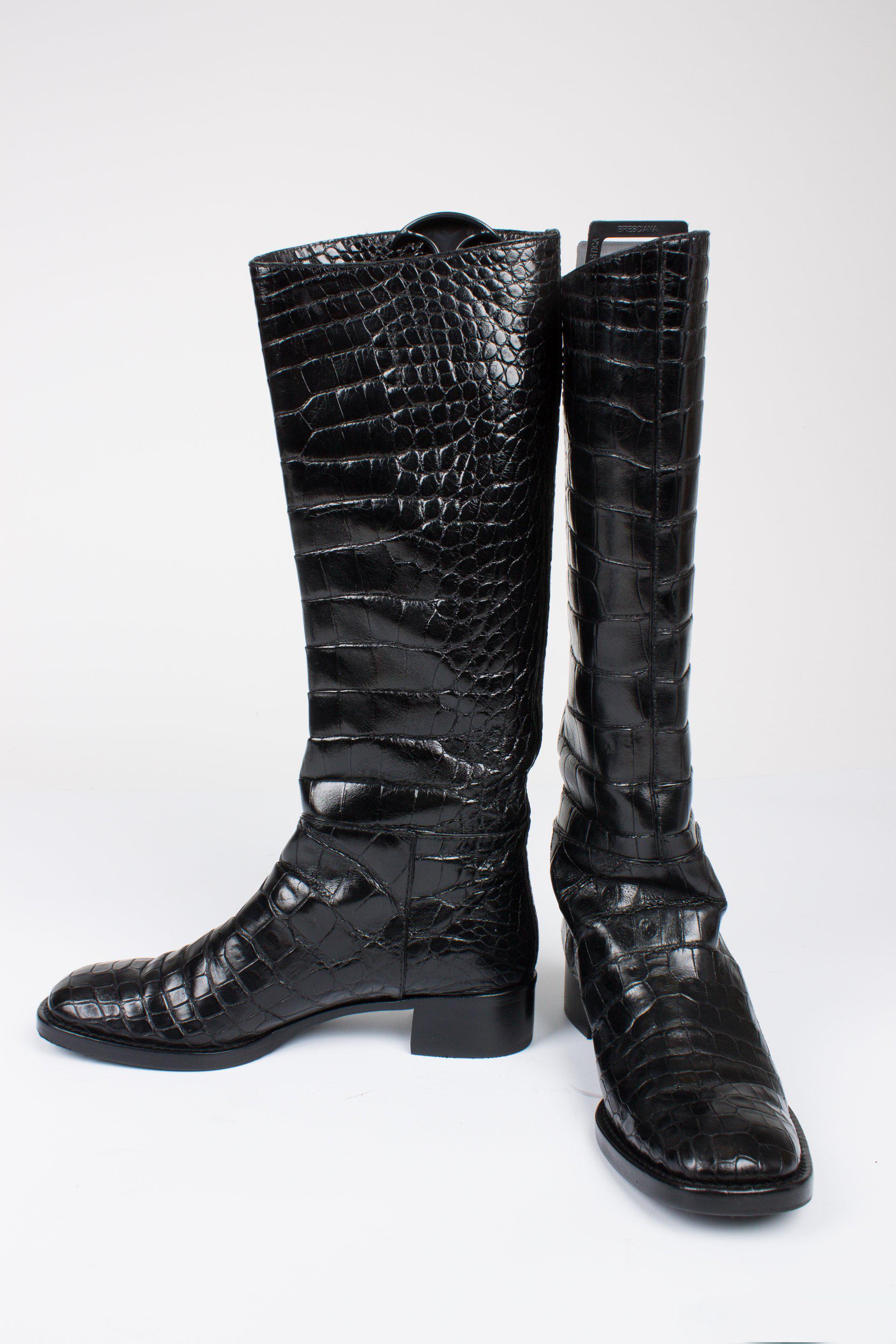 prada crocodile boots