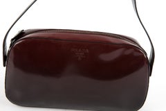 Prada Bordeaux Nappa Tie and Dye Leather Shoulder Bag