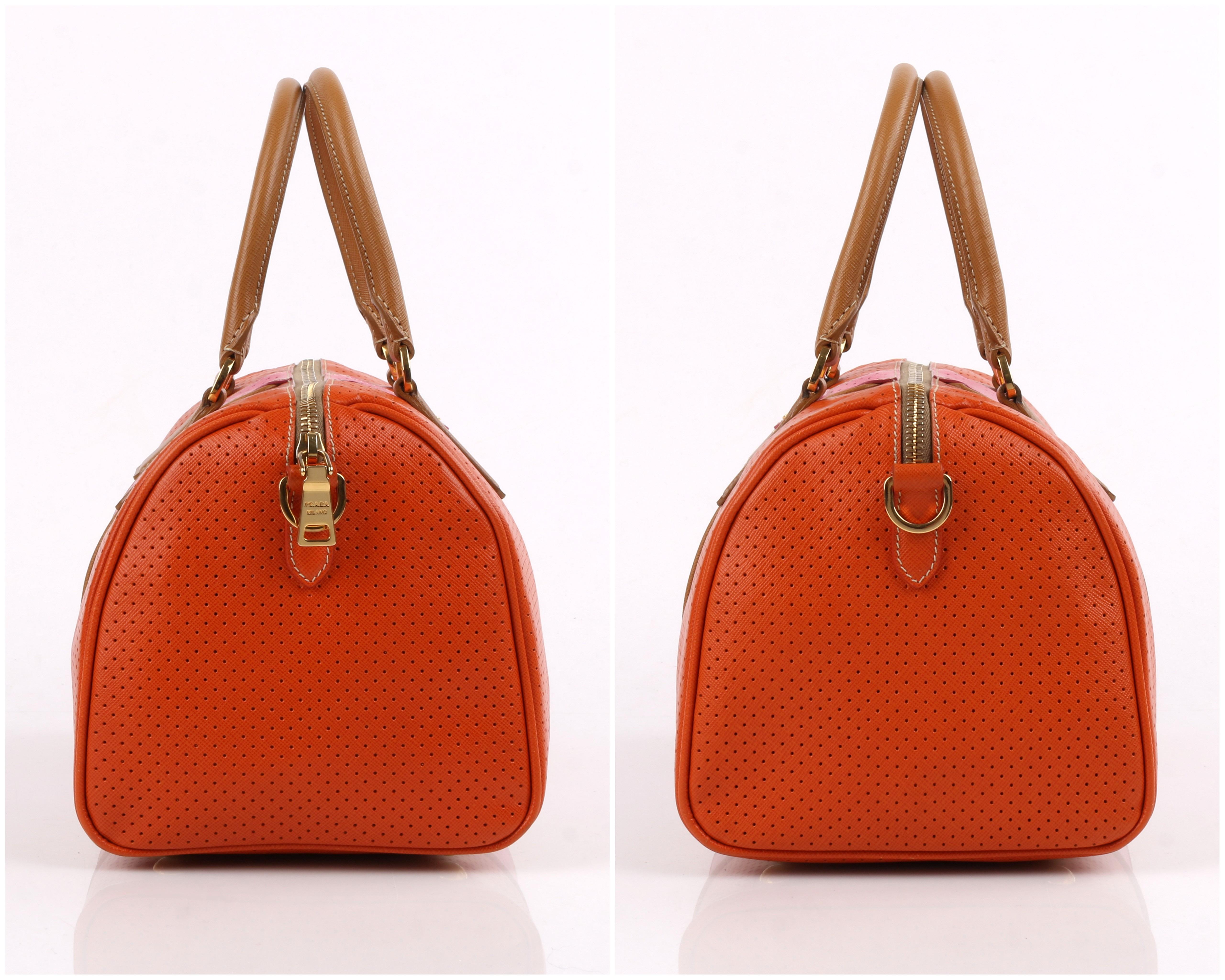 orange and pink purse