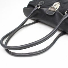 Prada Boston Shoulder 869473 Black Nylon Satchel