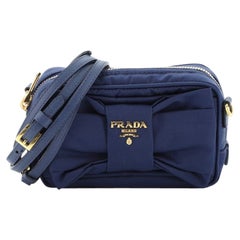 Prada Bow Camera Crossbody Bag Tessuto Small