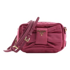 Prada Bow Camera Crossbody Bag Tessuto Small