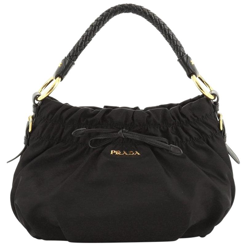 Prada Bow Hobo Tessuto Small