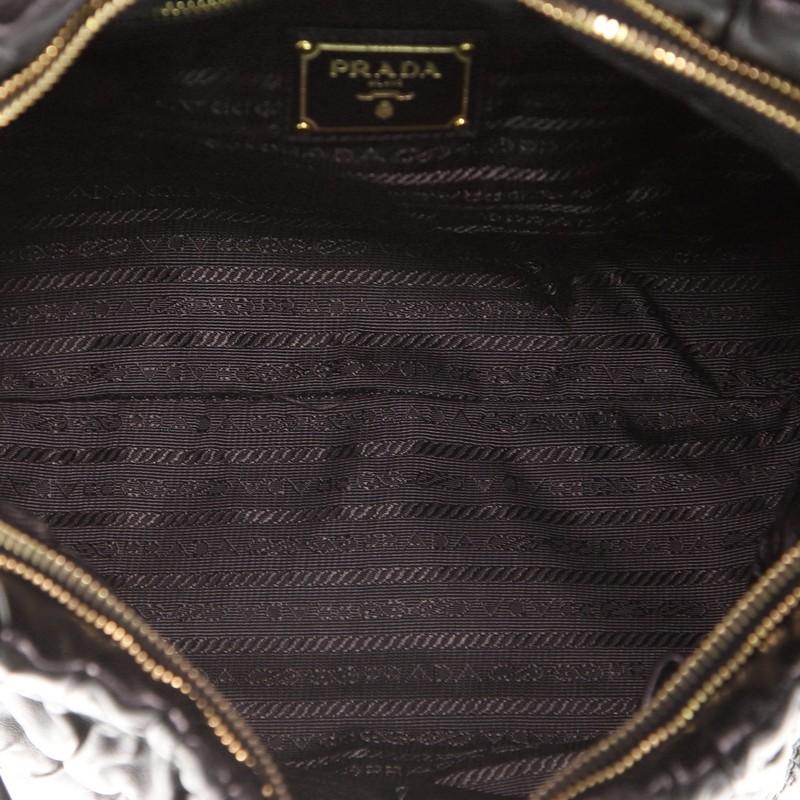 Prada Bow Shoulder Bag Gaufre Nappa Medium In Good Condition In NY, NY