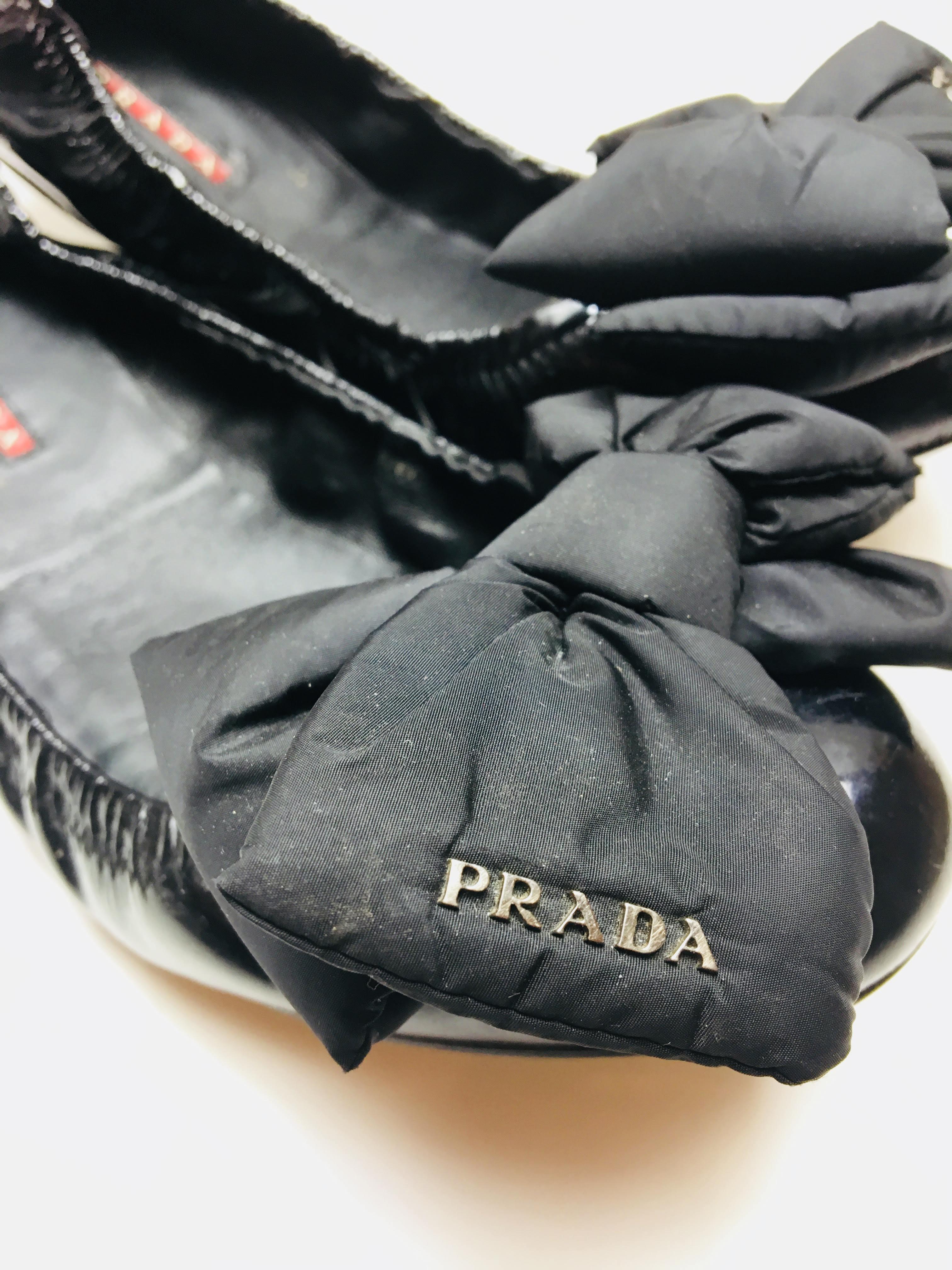 Women's Prada Patent Leather Ballet Flat