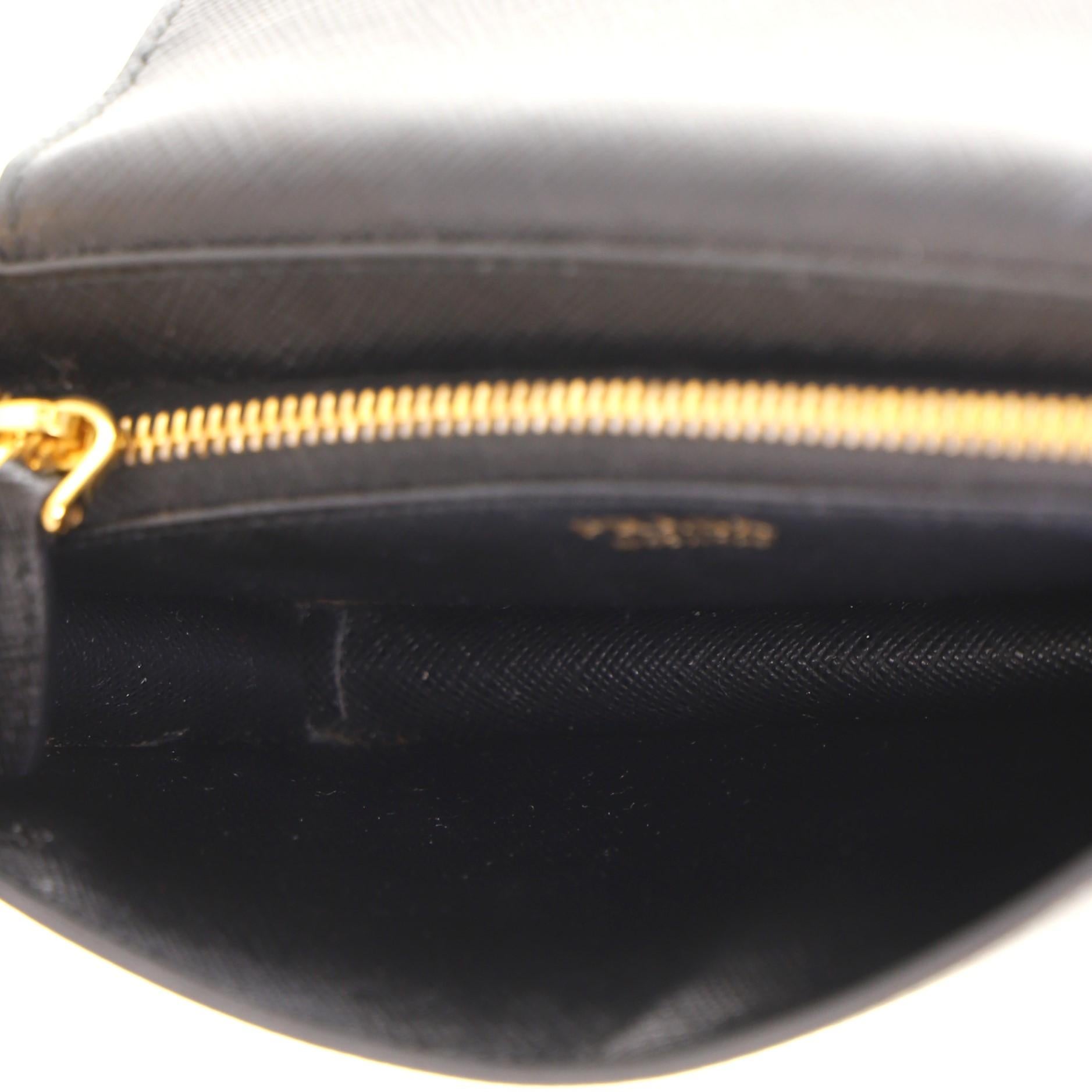 Women's or Men's Prada Bow Wristlet Pochette Saffiano Leather Small