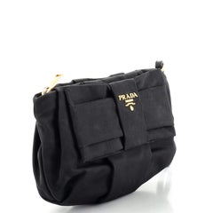 Prada Bow Wristlet Pouch Tessuto Small