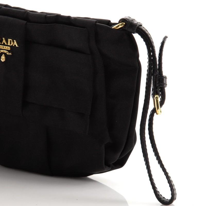 Women's or Men's Prada Bow Wristlet Pouch Tessuto Small
