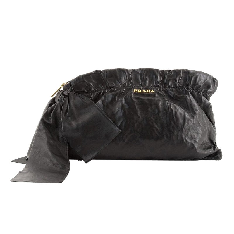 Prada Bolso con lazo y cremallera Nappa Antiguo Grande