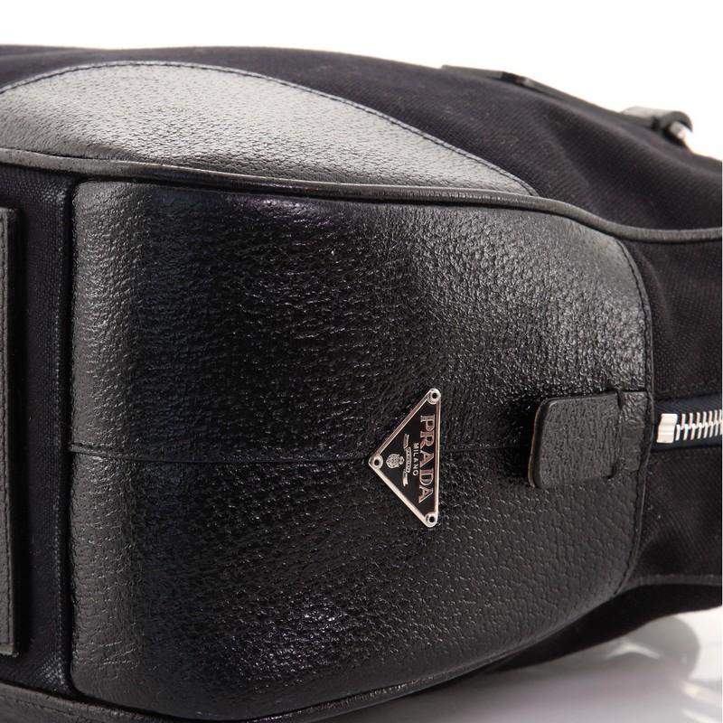 Prada Bowler Tasche Canvas mit Cinghiale Leder Medium 2