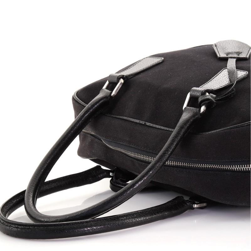 Prada Bowler Tasche Canvas mit Cinghiale Leder Medium 3