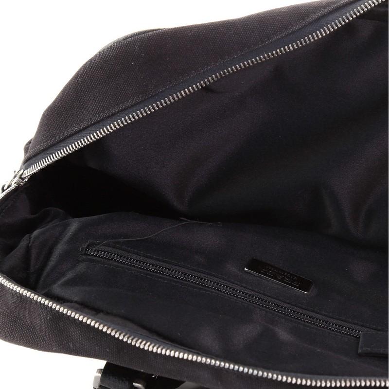 Prada Bowler Bag Canvas with Cinghiale Leather Medium 3