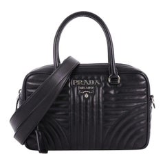 Prada Bowling Bag Diagramme Quilted Leather Medium