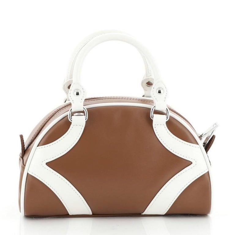 Prada Bowling Convertible Handle Bag Leather Small at 1stDibs