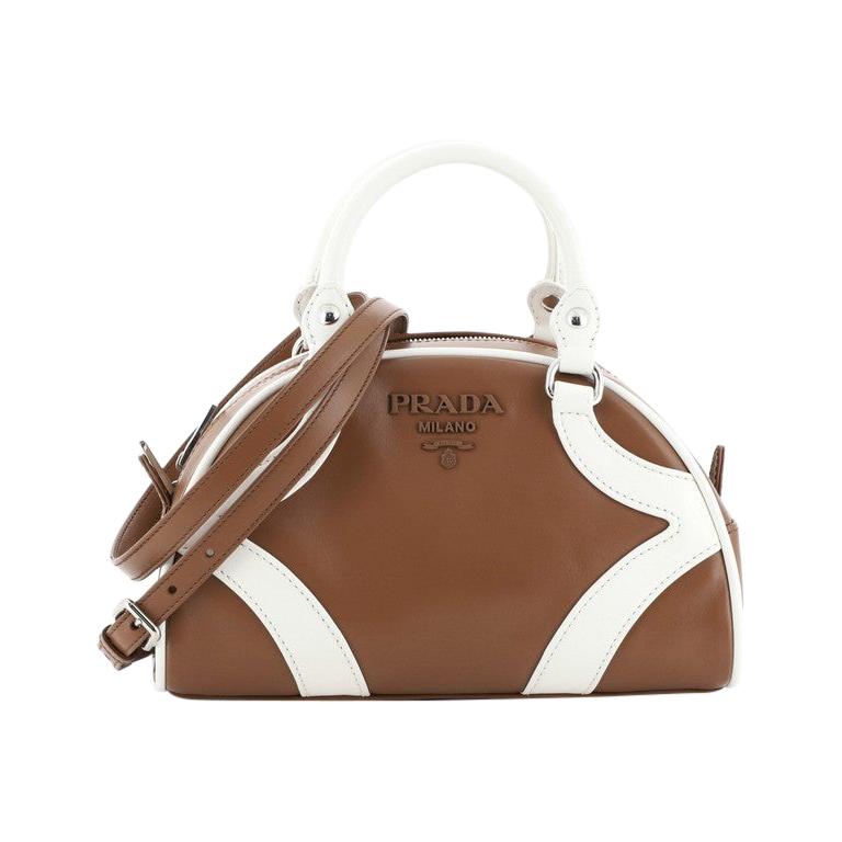 Prada Bowling Convertible Handle Bag Leather Small at 1stDibs