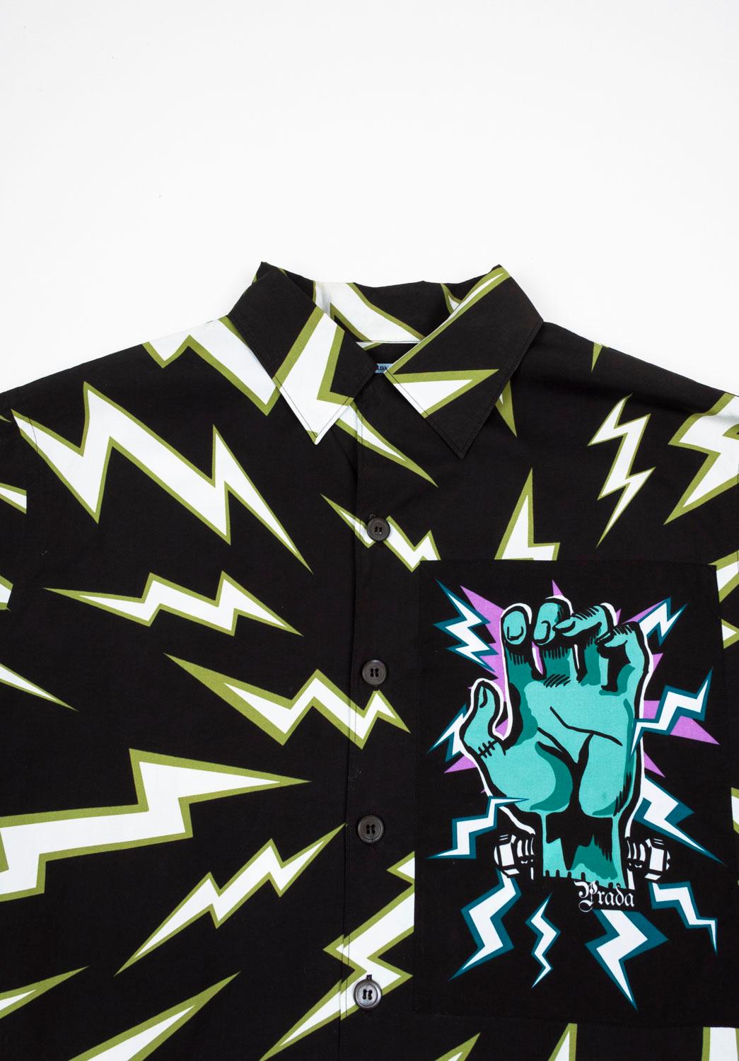 Check my other listings. Have many more designer clothes for sale. Open to any offers.
Item for sale is 100% genuine Prada Bowling Frankenstein Men Shirt, S1244, DUVI4
Color: black/multi
(An actual color may a bit vary due to individual computer