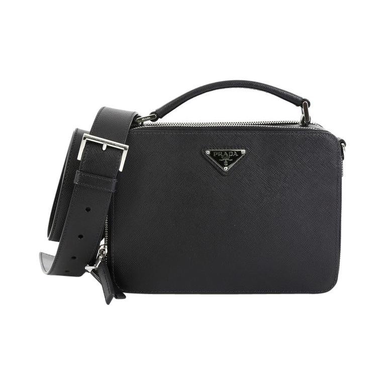 Prada Brique Crossbody Bag Saffiano Leather East West at 1stDibs
