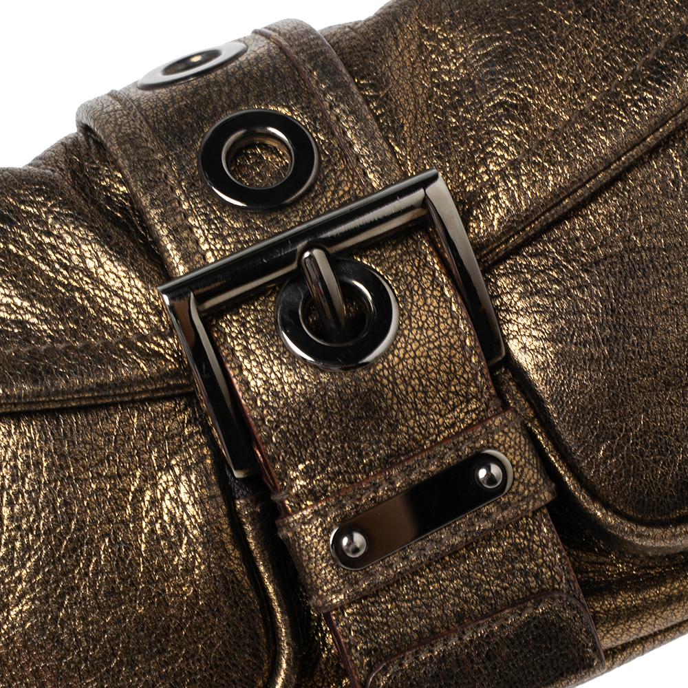 Prada Bronze Leather Sandalo Mini Pocket Shoulder Bag 6