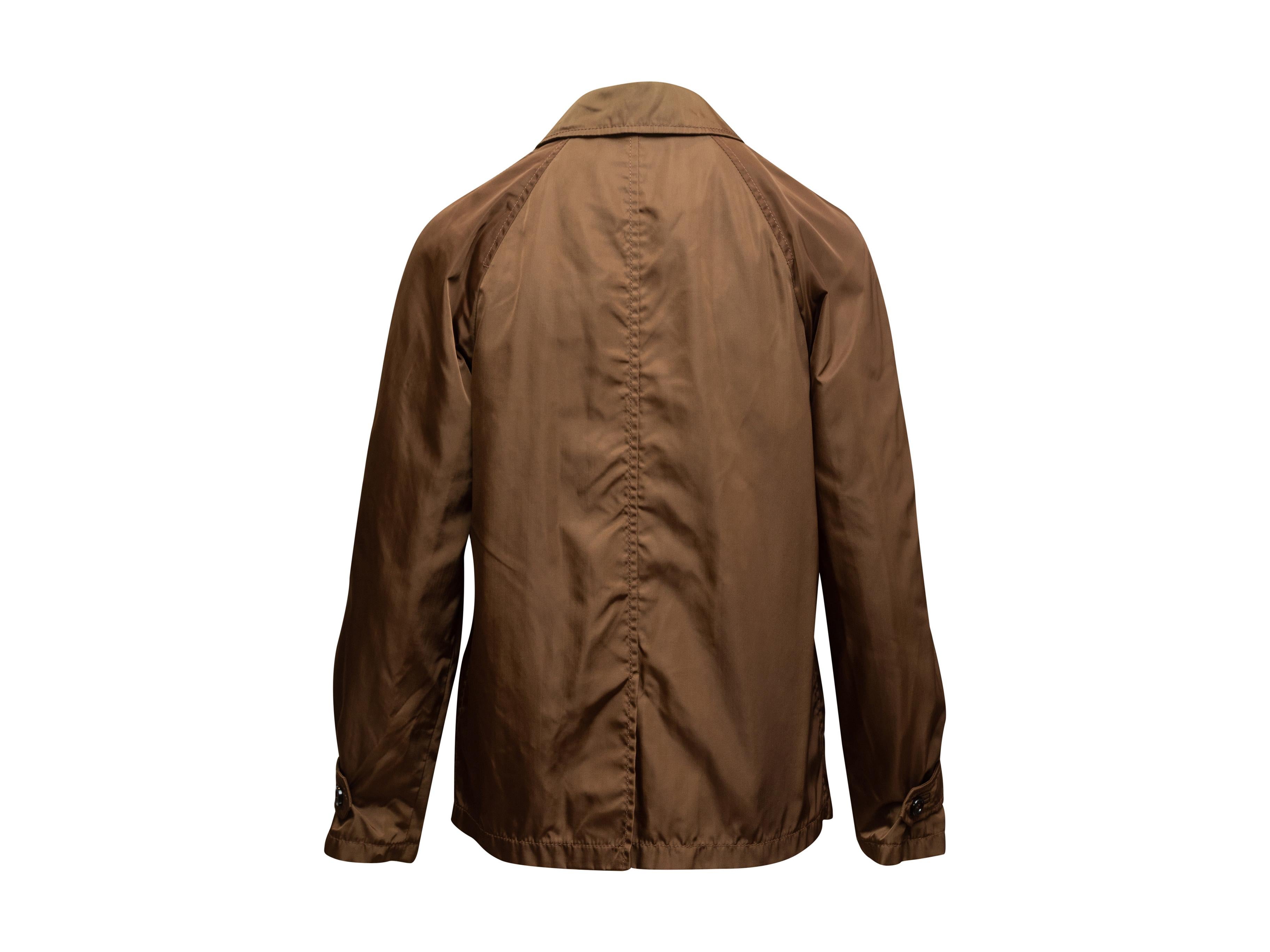 brown nylon jacket