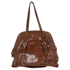 PRADA brown 2007 NEW LOOK CROCODILE Bag