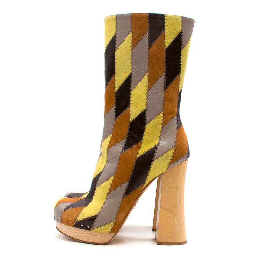 yellow prada boots