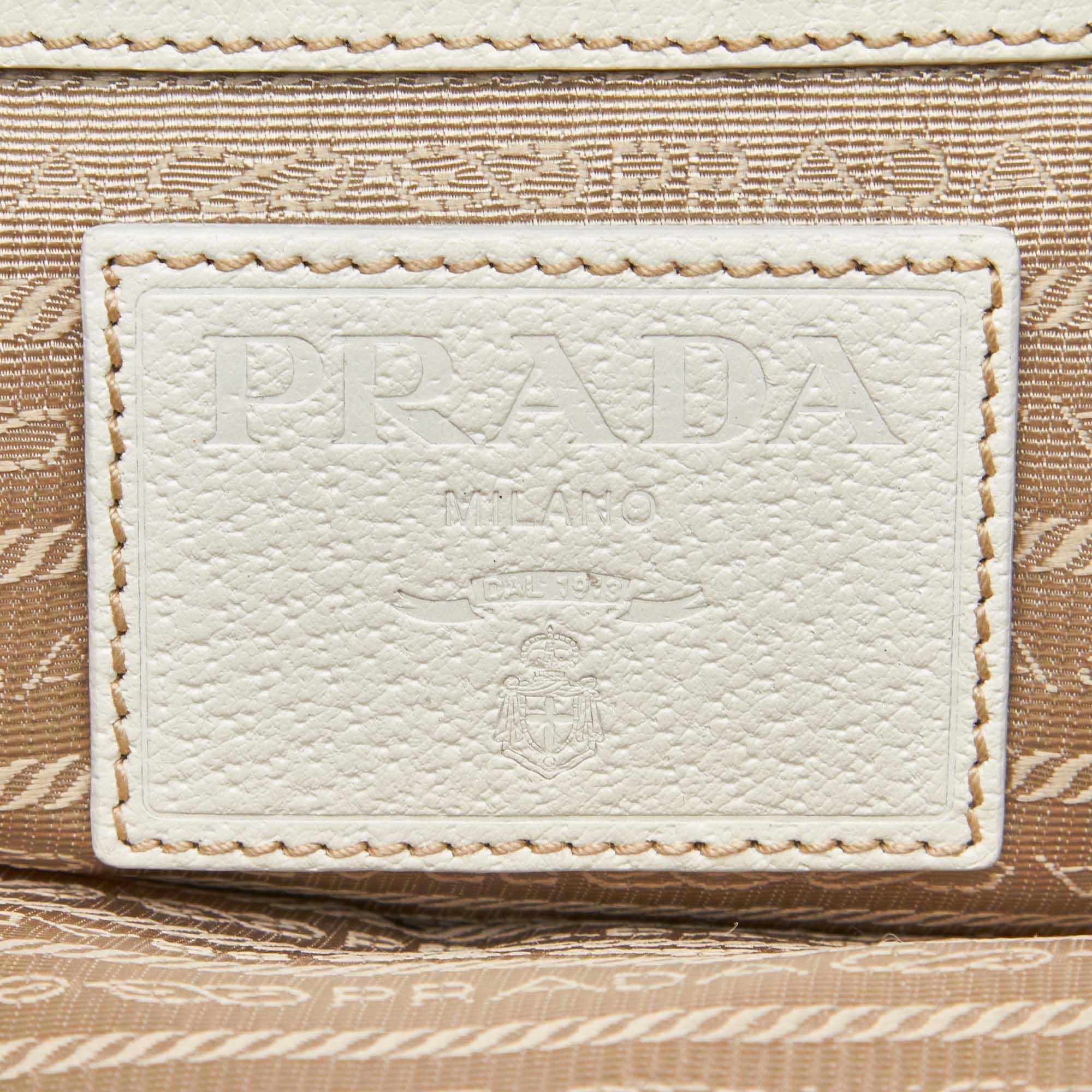 Prada Brown Beige Straw Natural Material Chain Shoulder Bag Italy 2