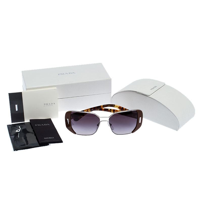 Prada Brown/Black Gradient SPR 59S Square Sunglasses 3