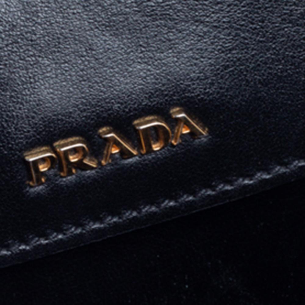 Prada Brown/Black Leather Messenger Bag 3