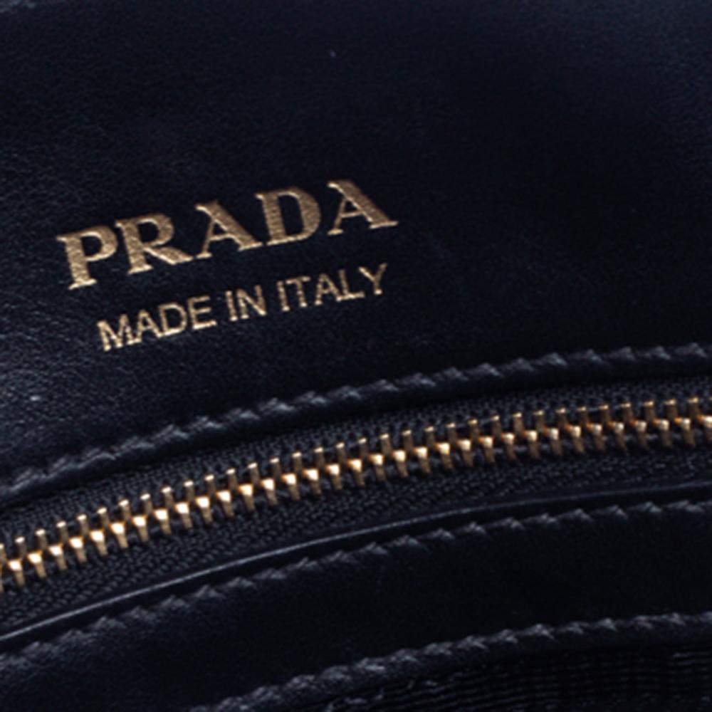 Prada Brown/Black Leather Messenger Bag 2