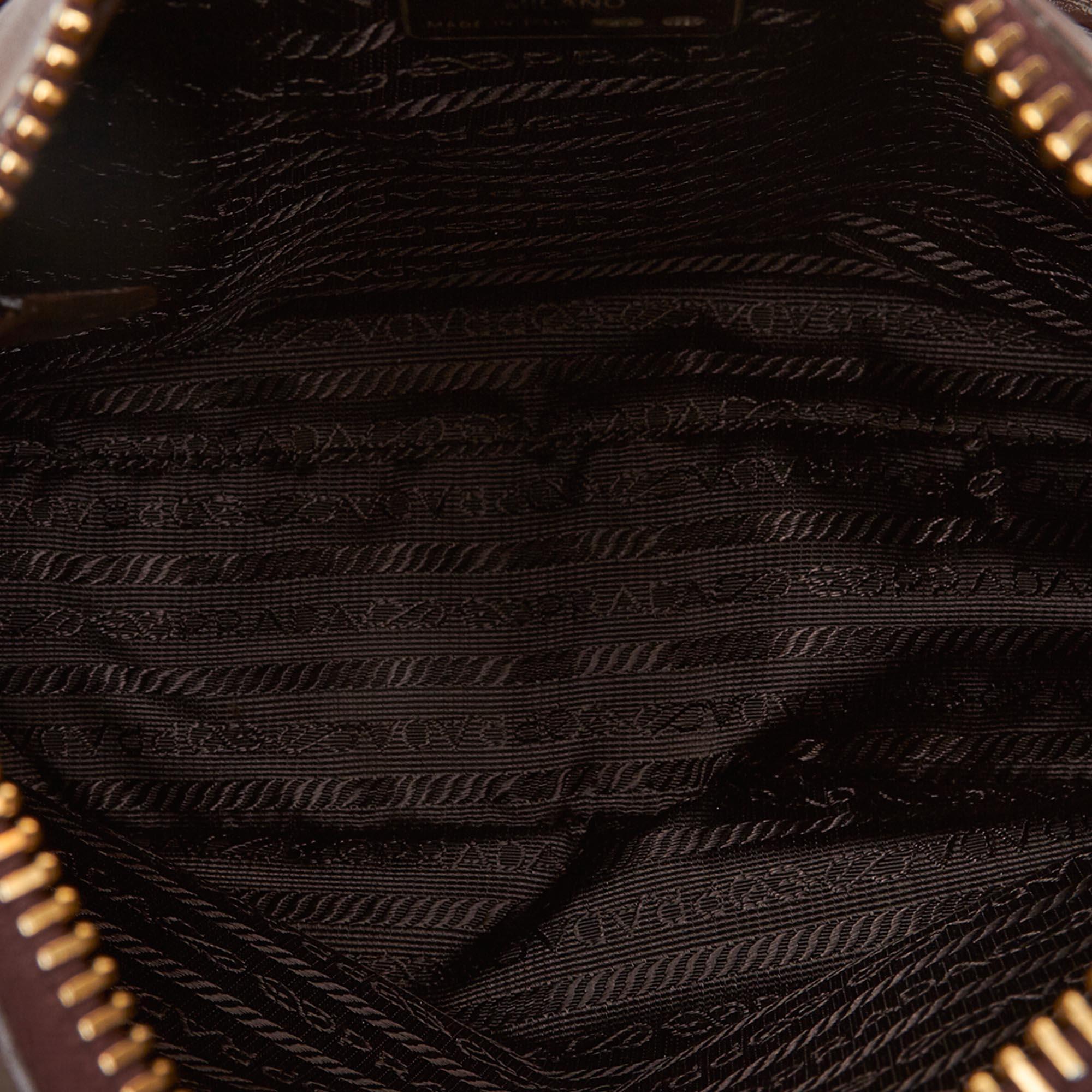 Prada Brown Calf Leather Chain Shoulder Bag Italy w/ Dust Bag 1