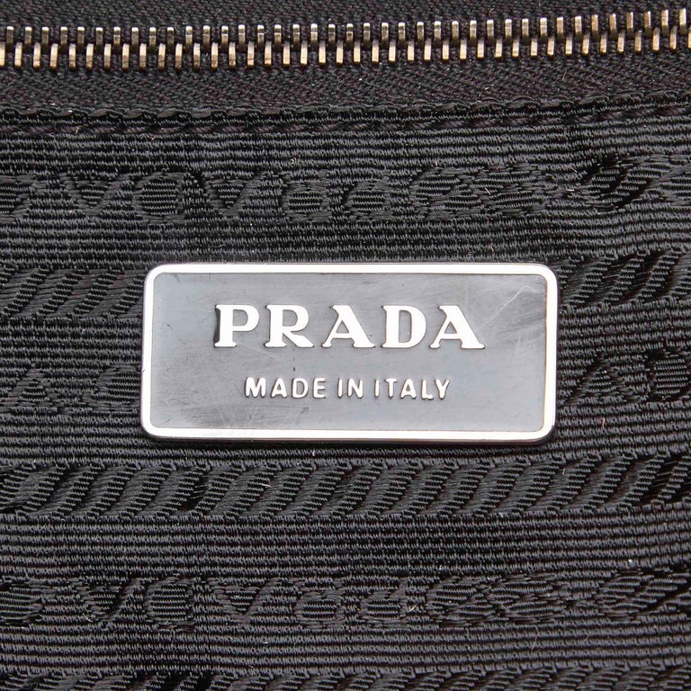 Prada Brown Canvas Shoulder Bag at 1stDibs