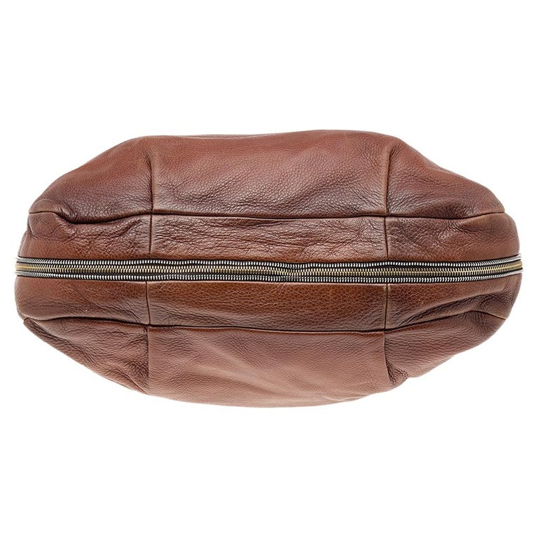 Prada Brown Cervo Antik Hobo Bag Dark brown Leather ref.193874 - Joli Closet