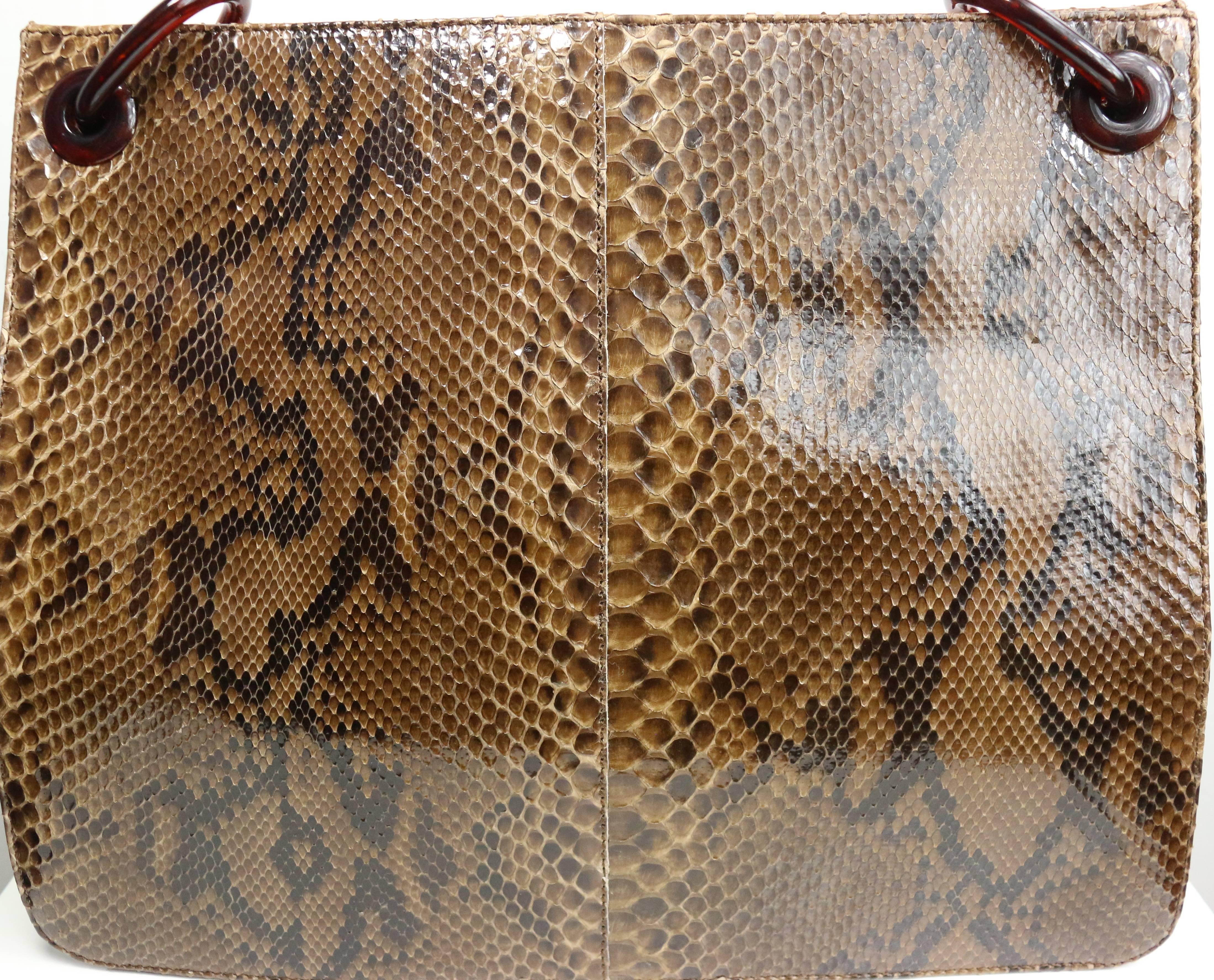 Prada brown colour tortoise shoulder bag In Fair Condition For Sale In Sheung Wan, HK