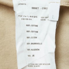 Prada Brown Cotton Knit V-Neck t-Shirt L