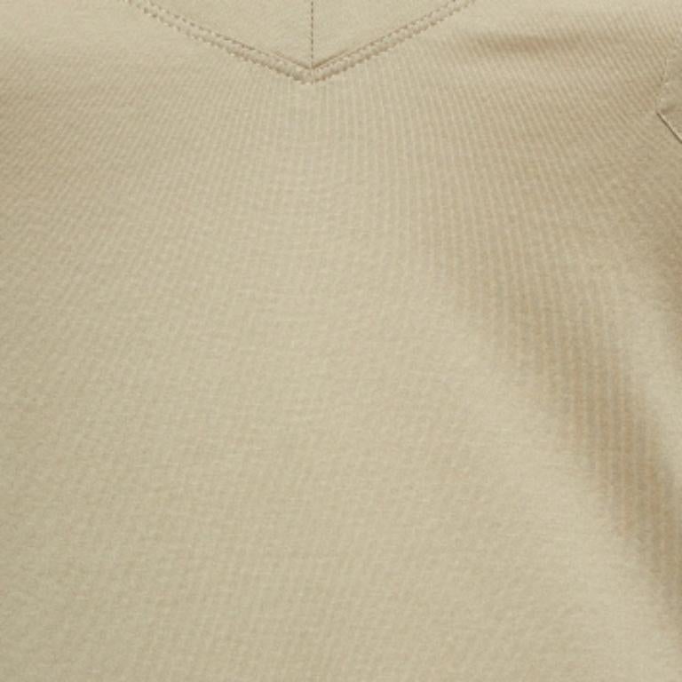 De las mujeres Camiseta Prada marrón de punto de algodón con cuello en V L en venta